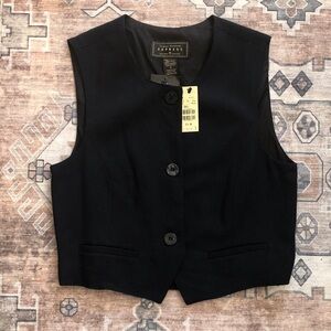 NWT Vintage Express Black Vest